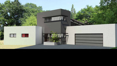 maison contemporaine à toit terrasse