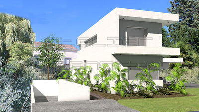 maison massive à toit terrasse