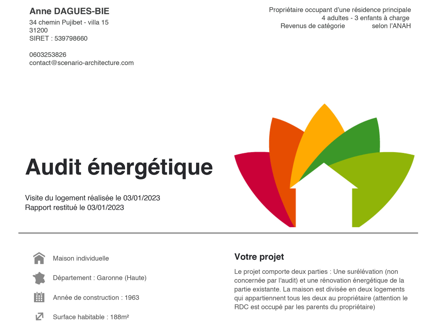 Audit énergétique à Toulouse - Plan Maison Architecte